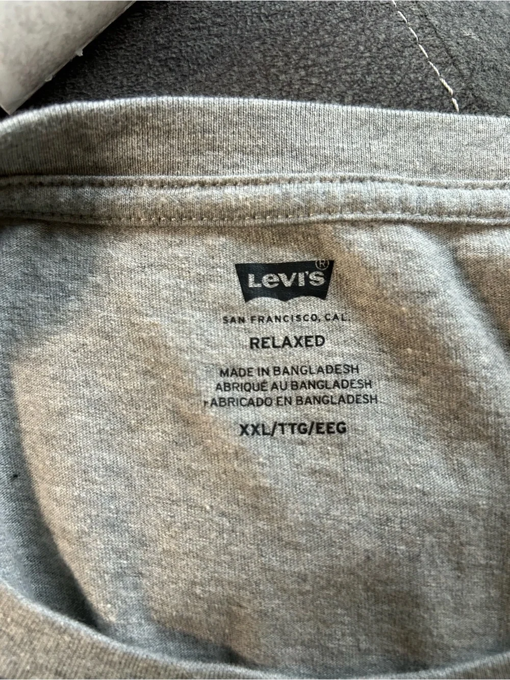 Levi's Grey Long-Sleeve Tee with Teal Logo